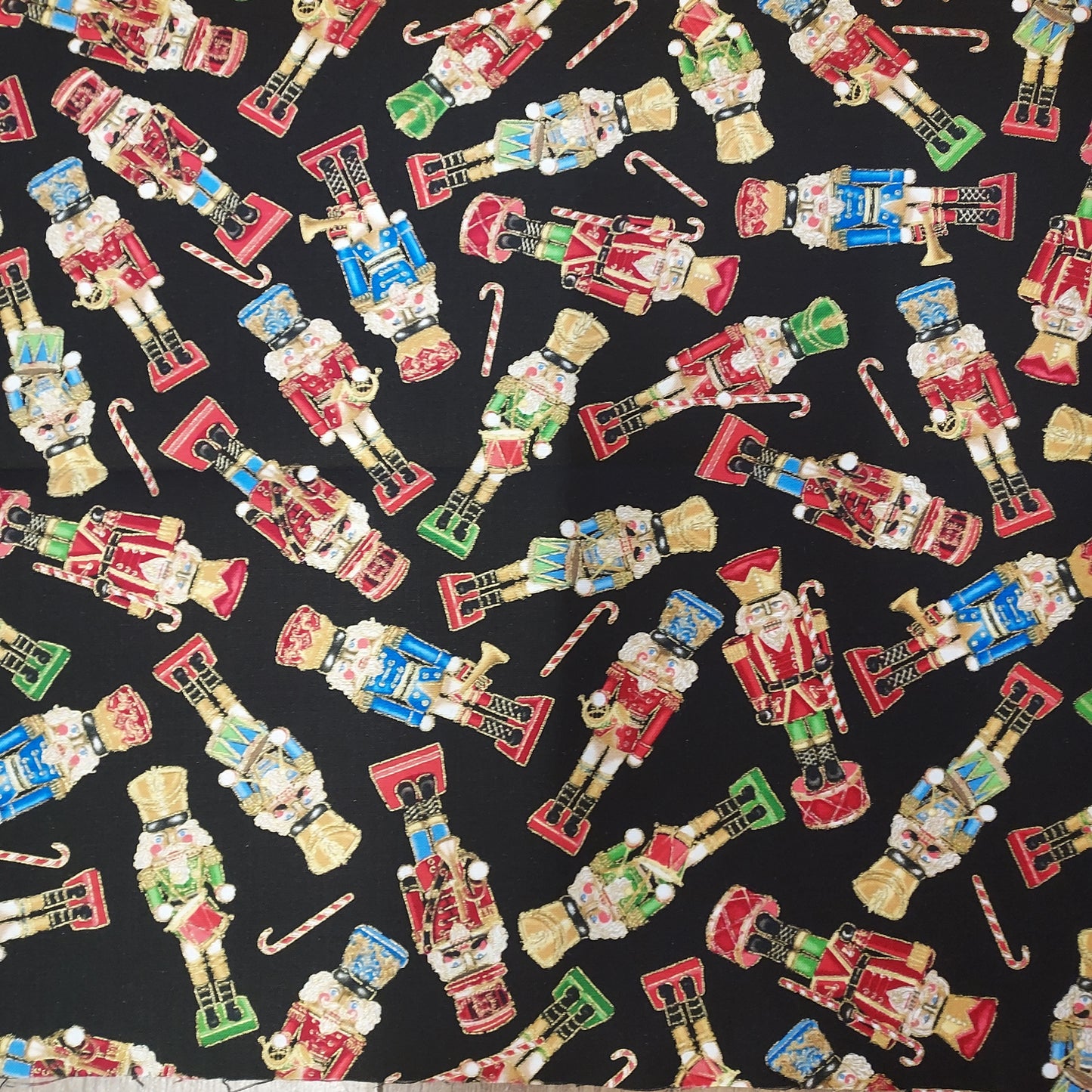Timeless Treasures Nutcrackers and Canes Cotton Fabric