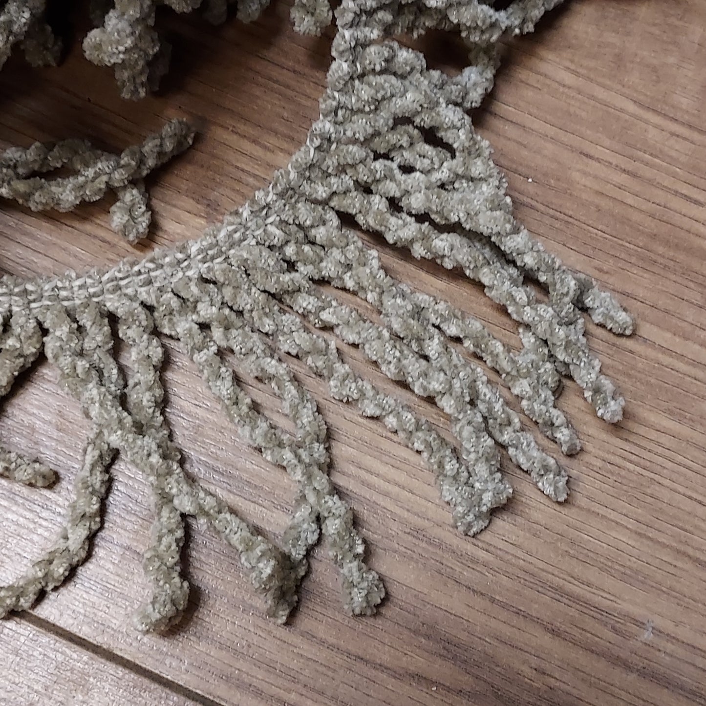 Soft Grey Upholstery Twist Bullion Fringe Trim