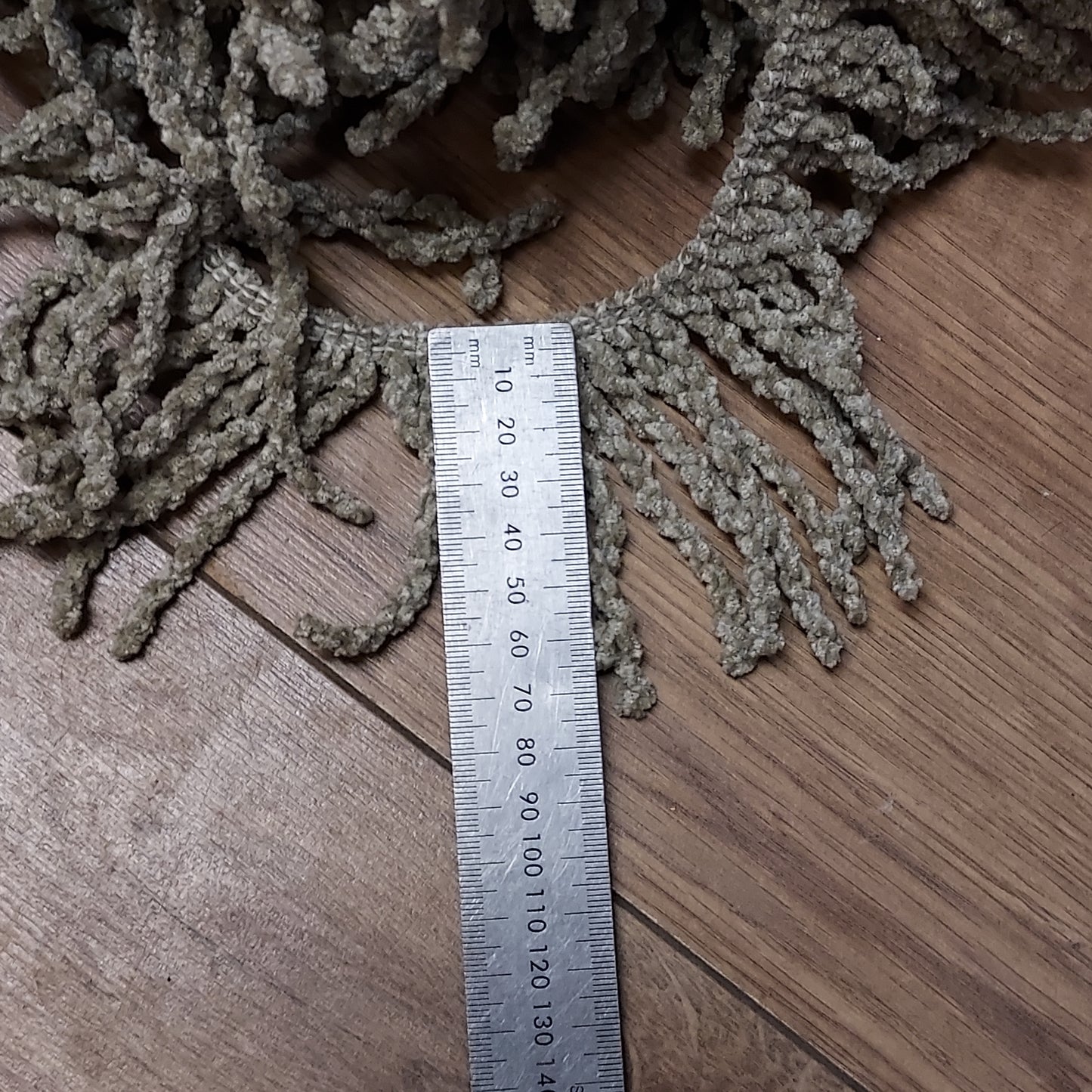Soft Grey Upholstery Twist Bullion Fringe Trim