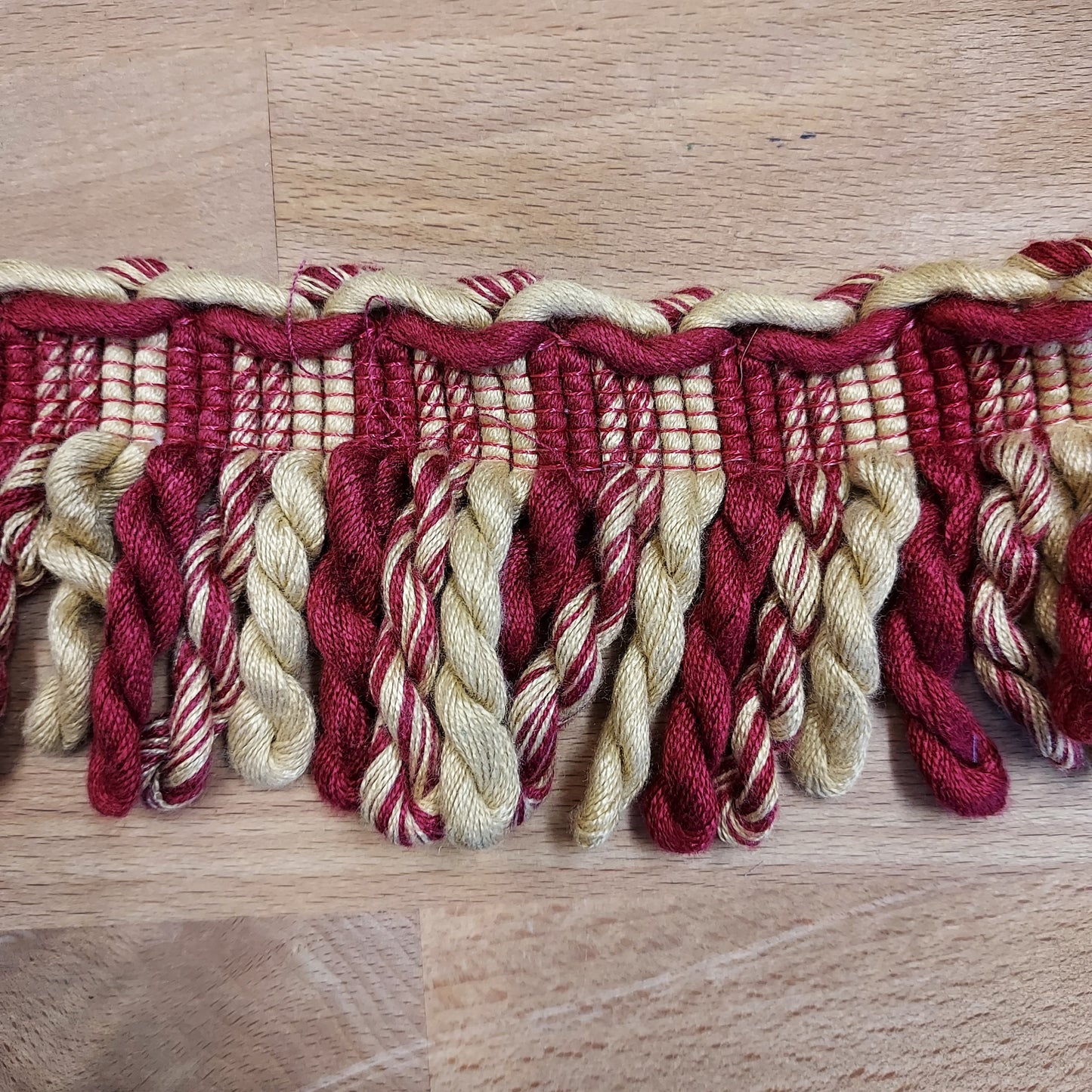 Red & Gold Bullion Fringe Trim