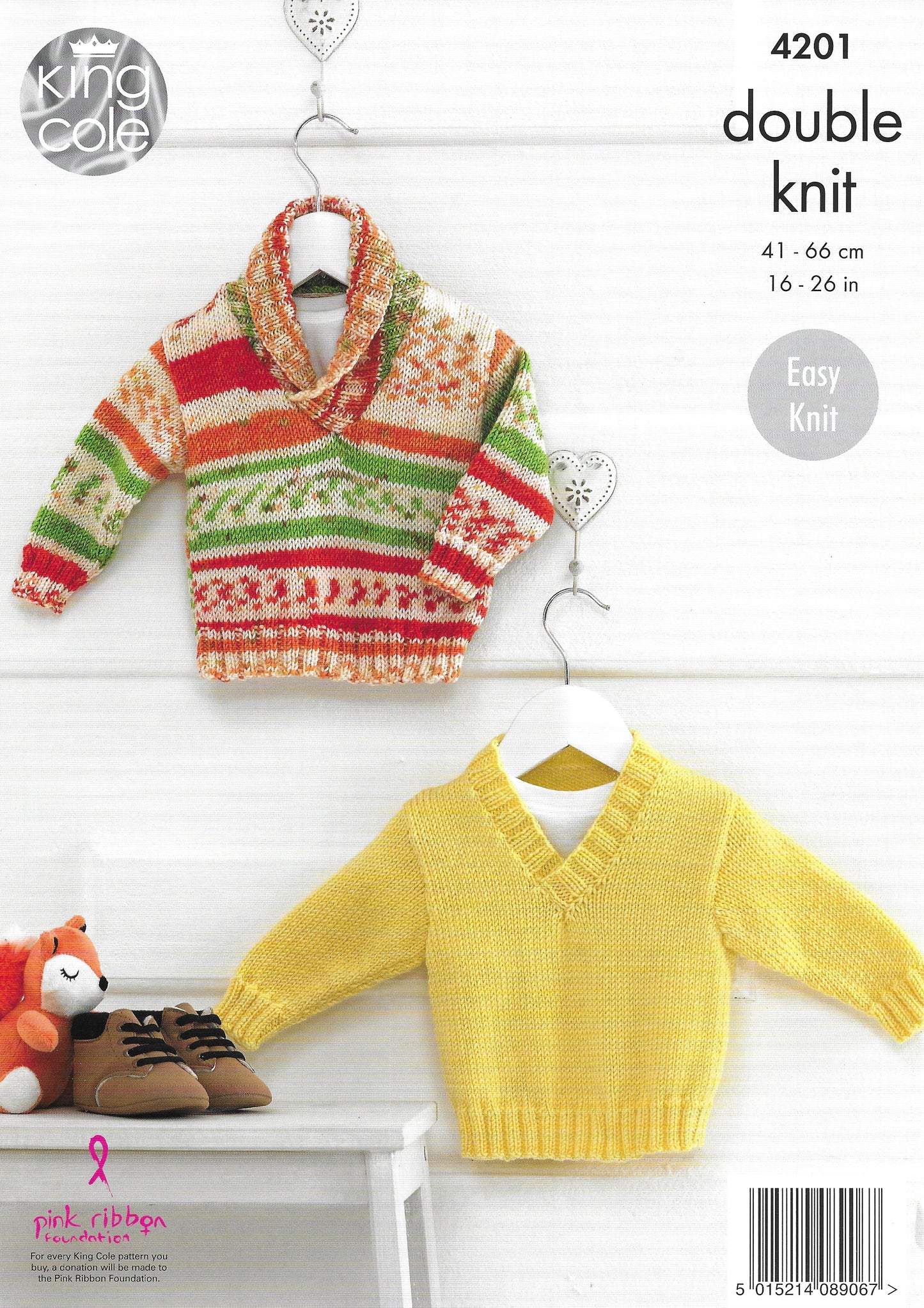King Cole 4201 Baby Boys Sweaters And Tank Top, Easy Knit, DK Knitting Pattern