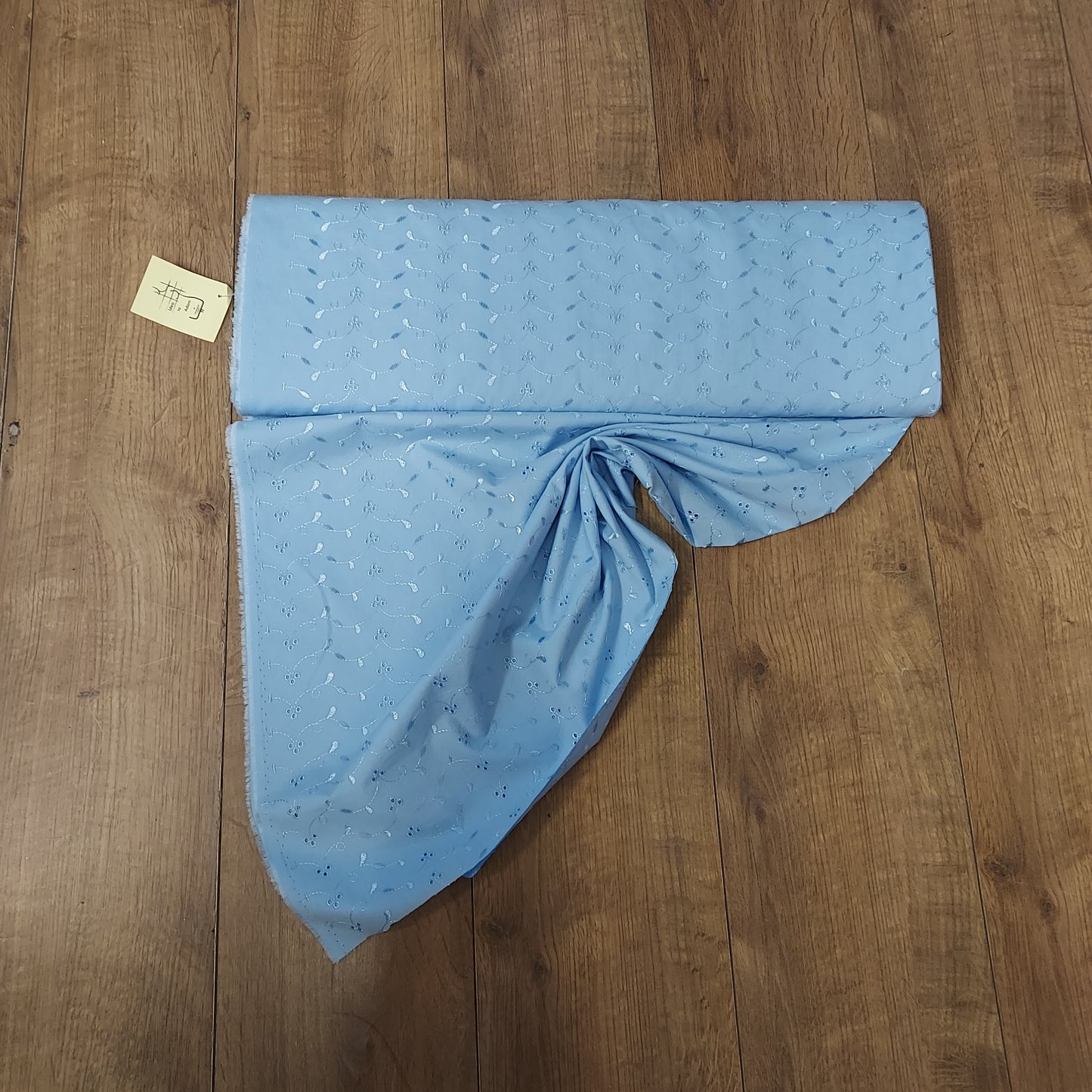 Broderie Anglais 3 Hole Poly Cotton Fabric - Various Shades