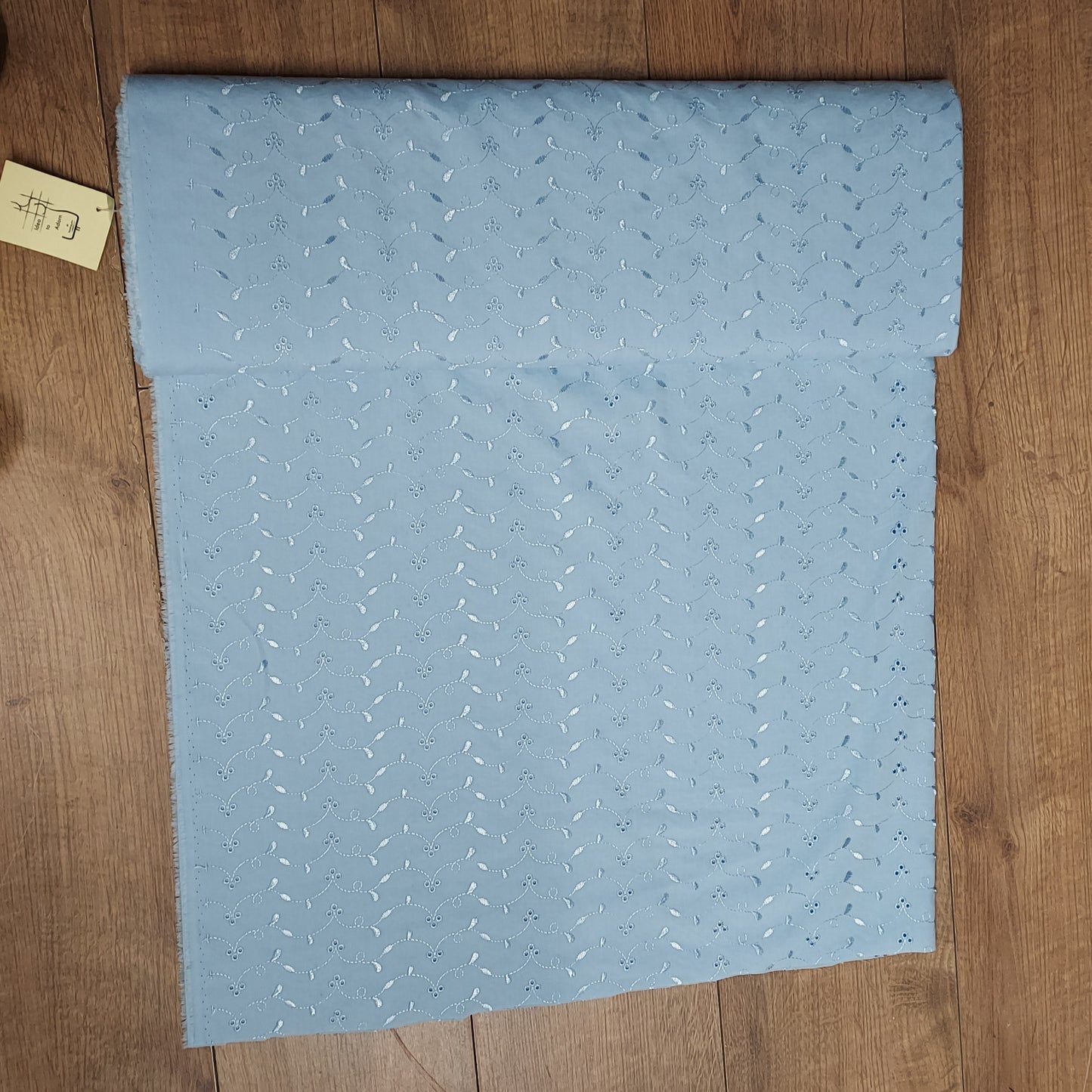 Broderie Anglais 3 Hole Poly Cotton Fabric - Various Shades
