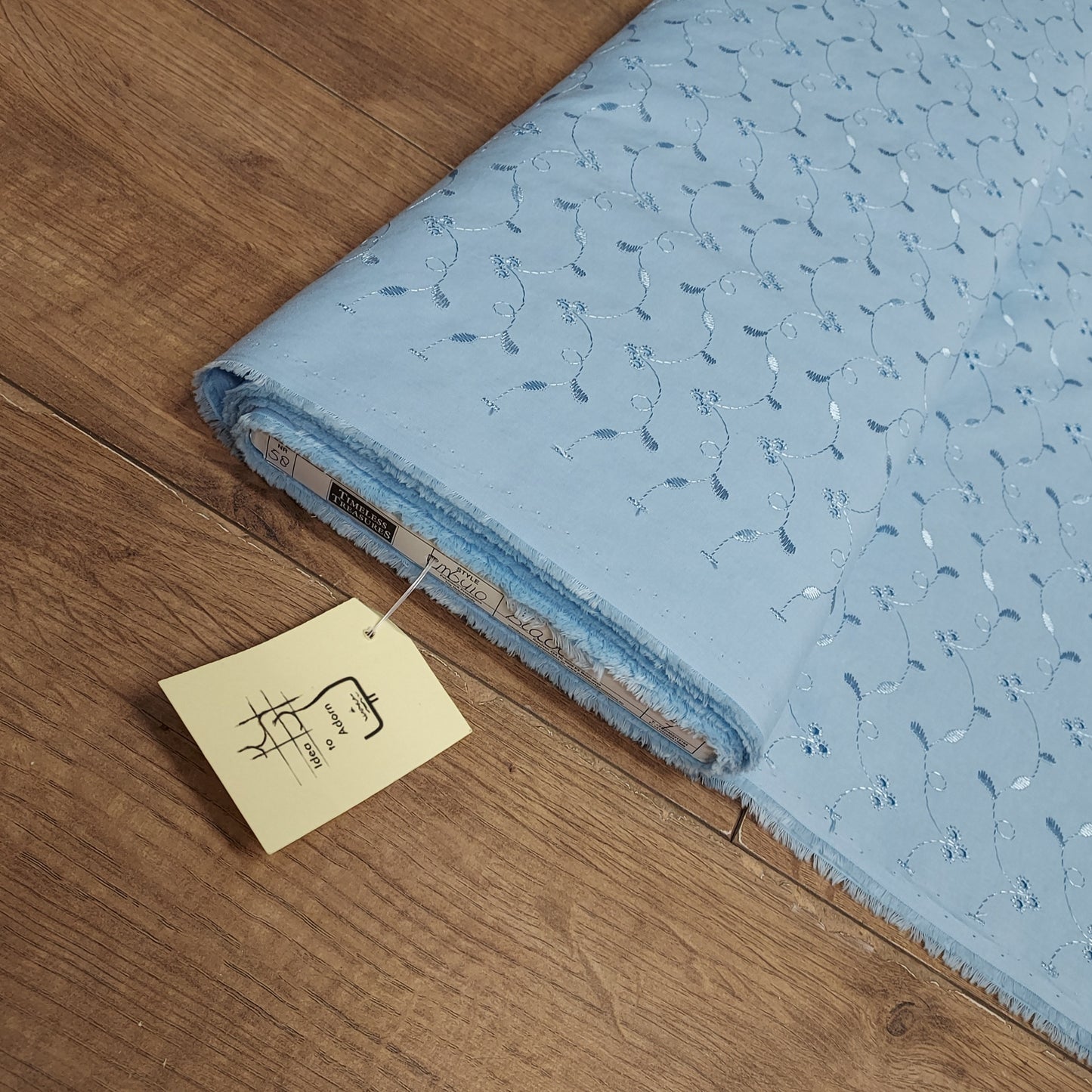 Broderie Anglais 3 Hole Poly Cotton Fabric - Various Shades