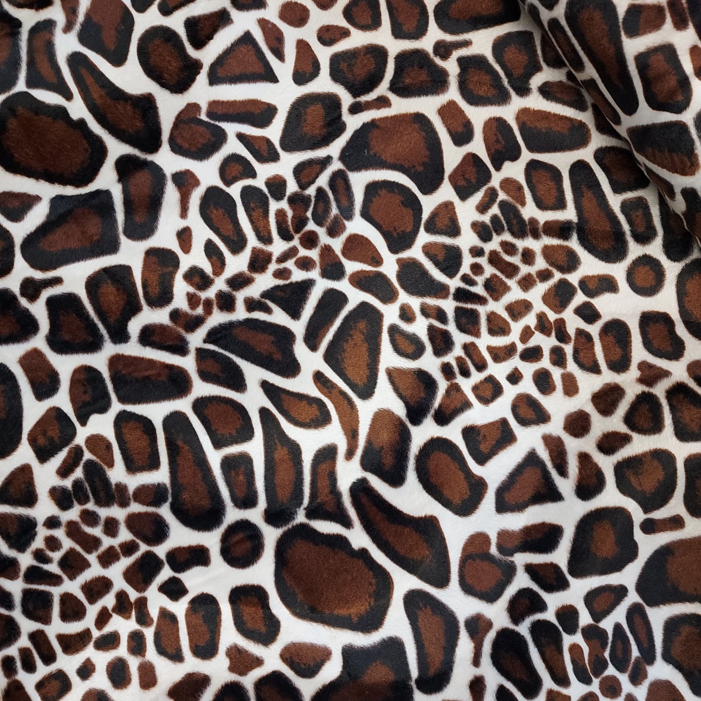 Little Giraffe Print Velboa Faux Fur Fabric