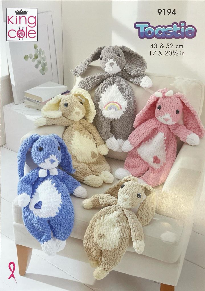 King Cole 9194 Novelty Snuggle Bunnies Super Chunky Knitting Pattern