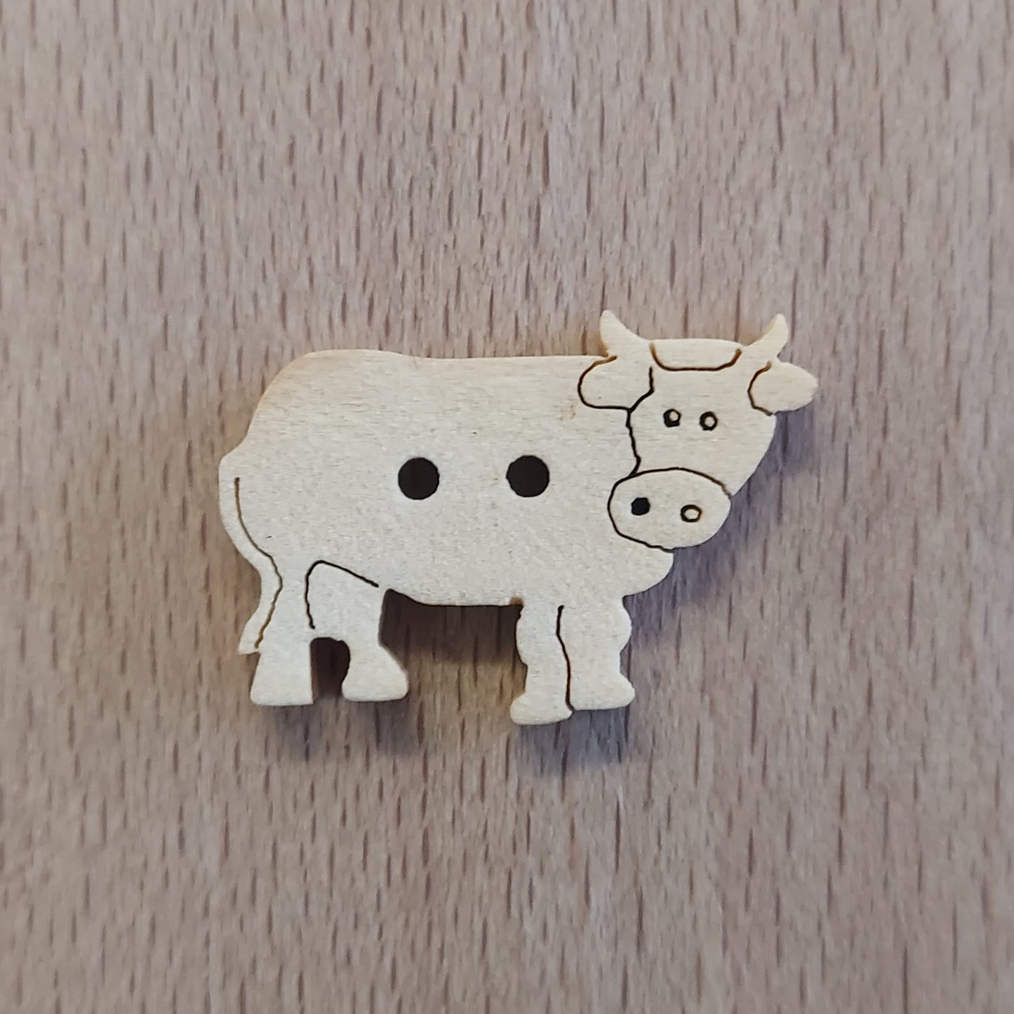 Wooden Cow Buttons -