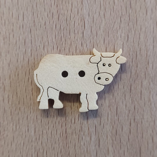 Wooden Cow Buttons