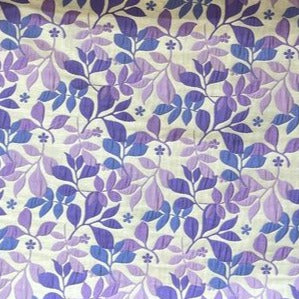 Muted Leaf Polycotton Lurex Brocade Fabric - Various Colours
