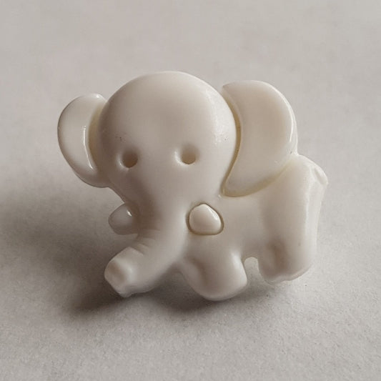 Plastic White Elephant Buttons