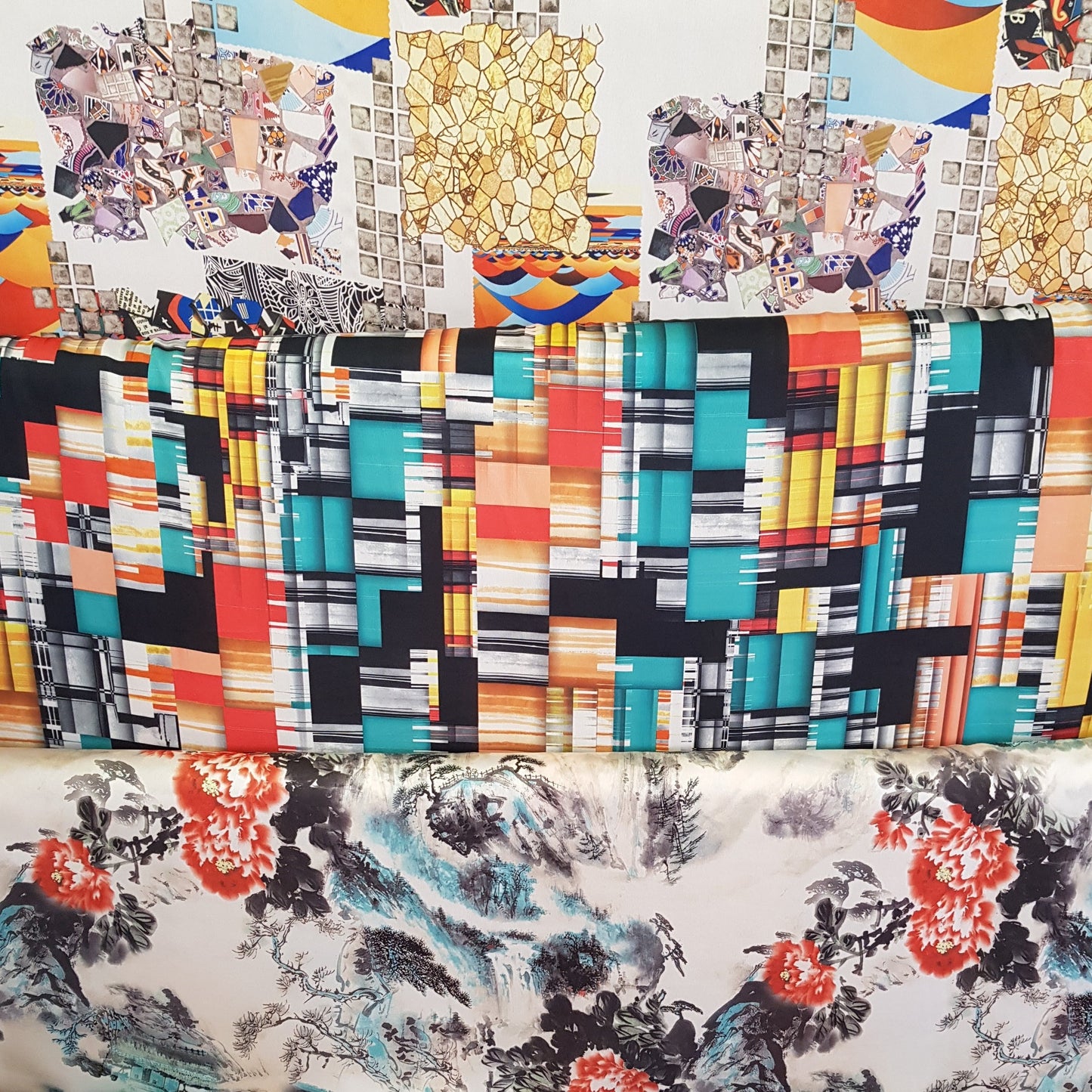 Digital Print Silky Satin Fabric - Various Prints