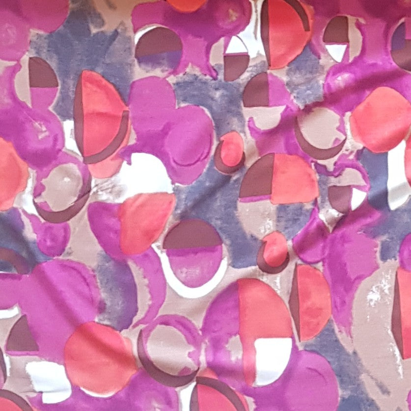 Abstract Rounds Jersey Fabric