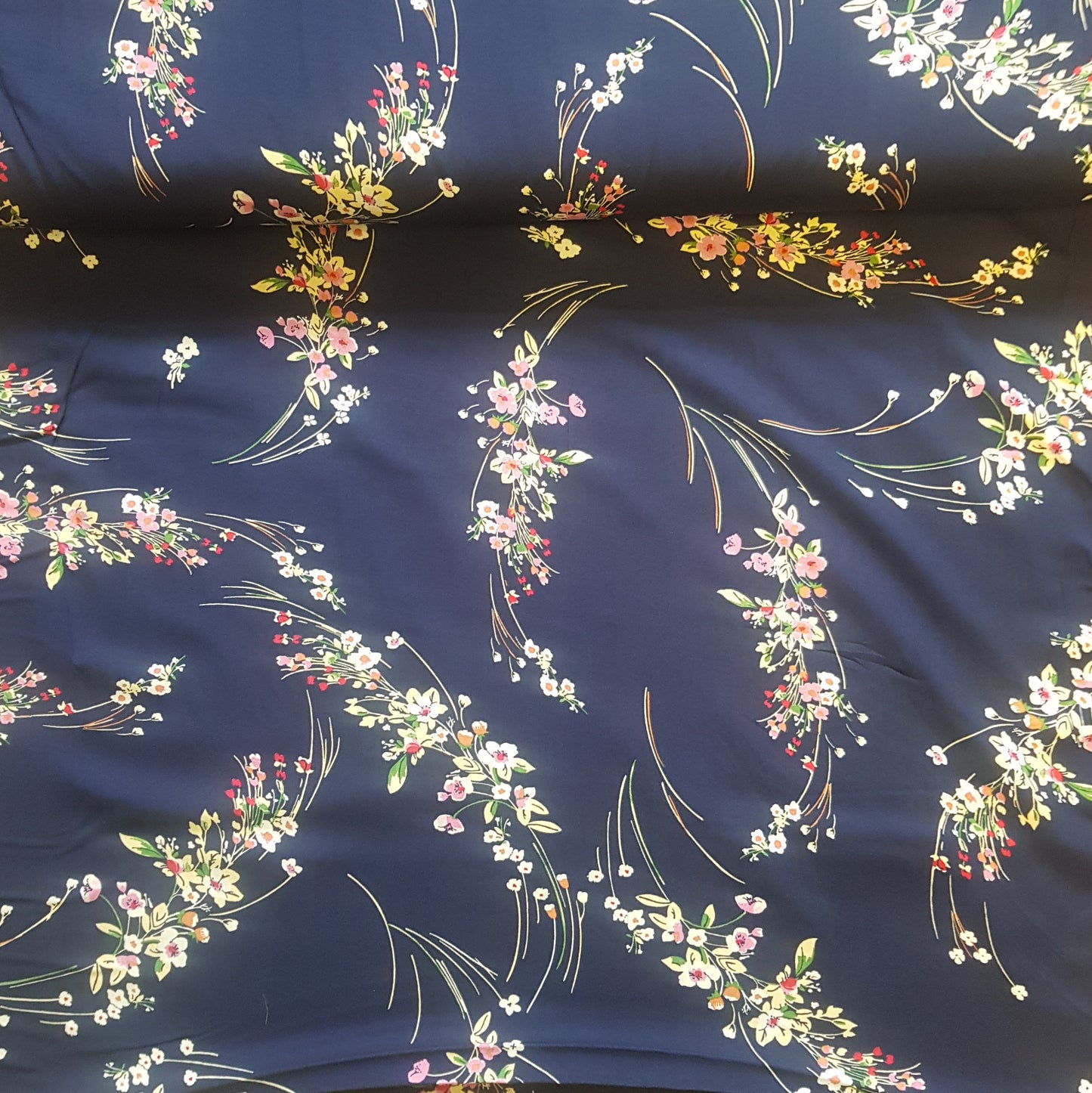 Spaced Delicate Floral Print Fabric - Various Colours
