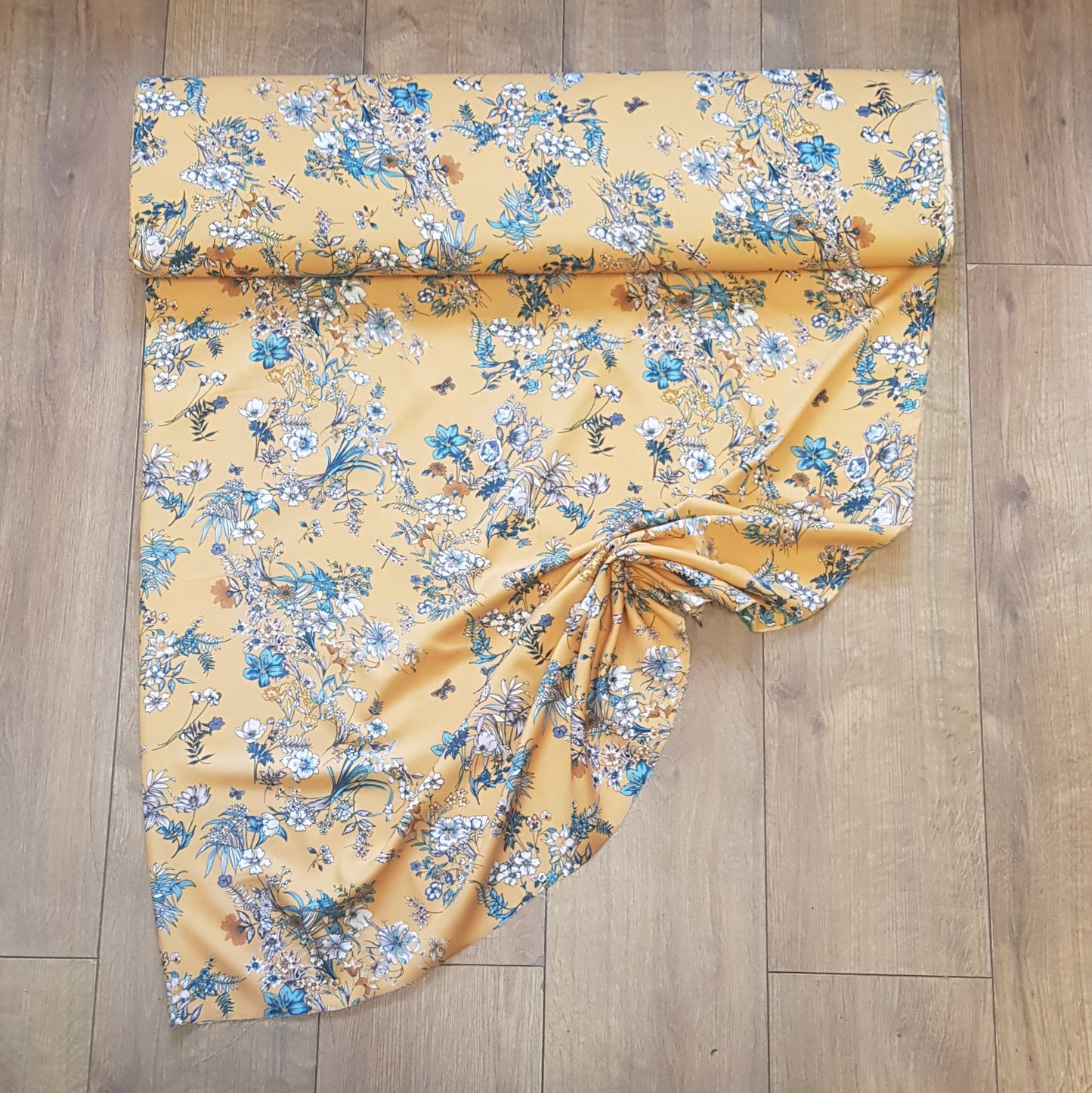 Wildflower Print Viscose Fabric - Various Colours