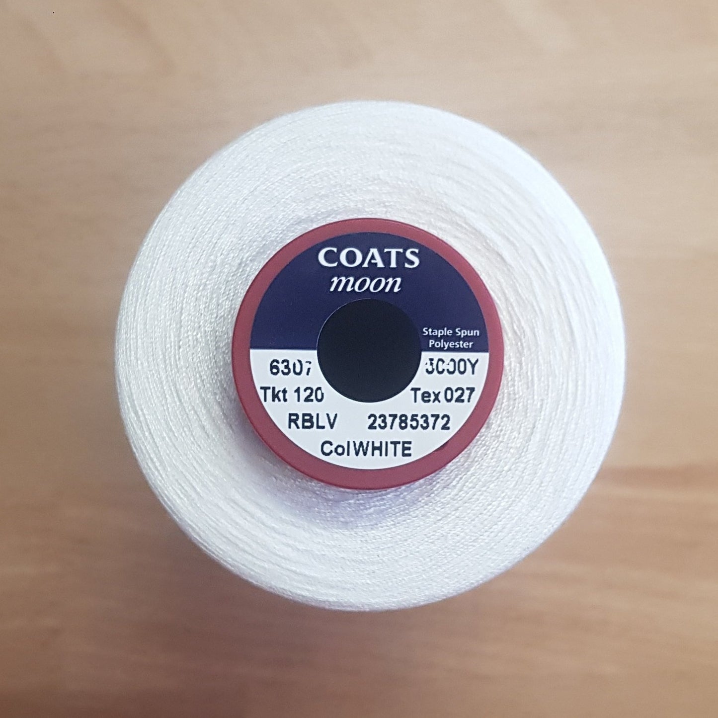 Coats Moon 100% Polyester Thread Cones TKT 120 5000yd/4572m - Various Colours