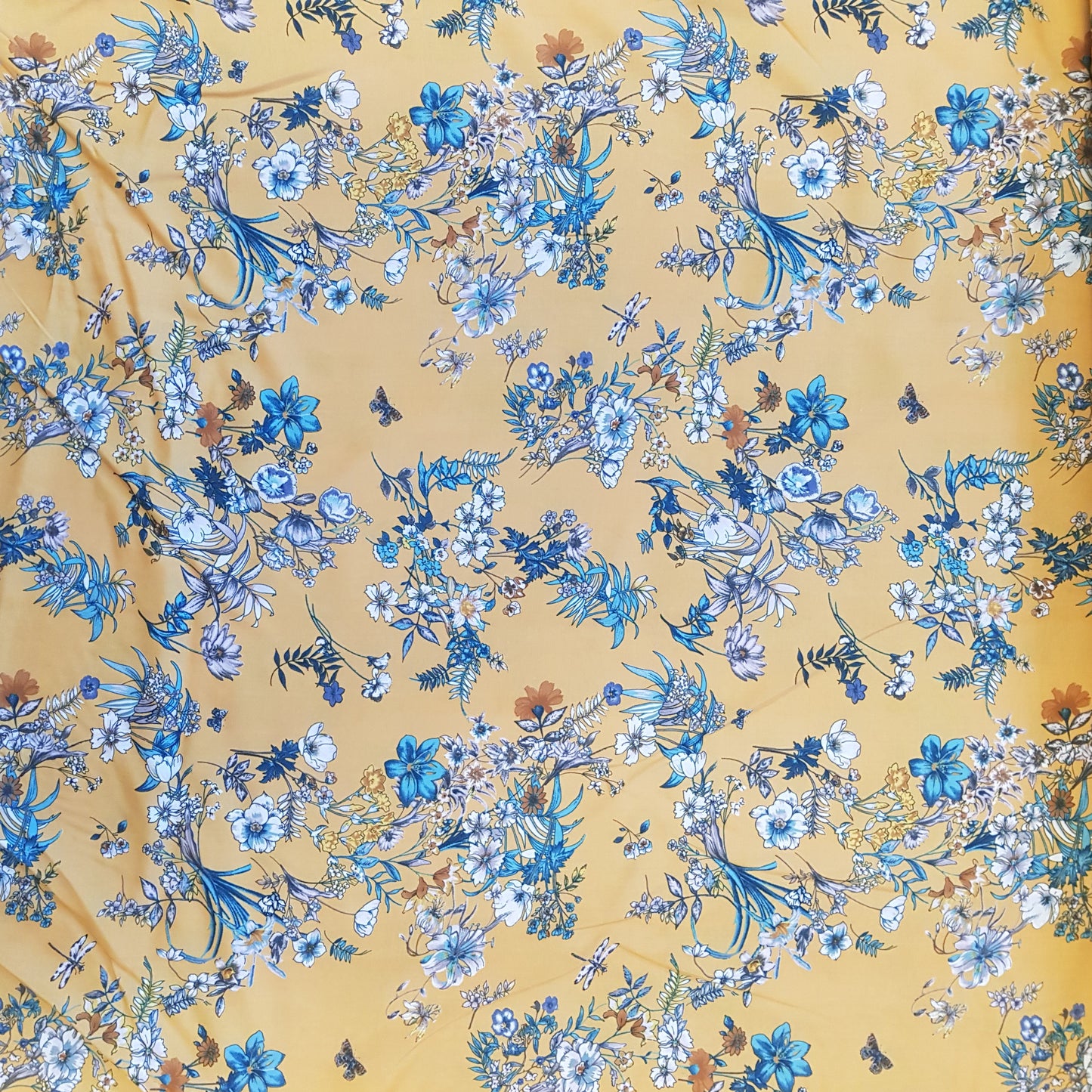Wildflower Print Viscose Fabric - Various Colours