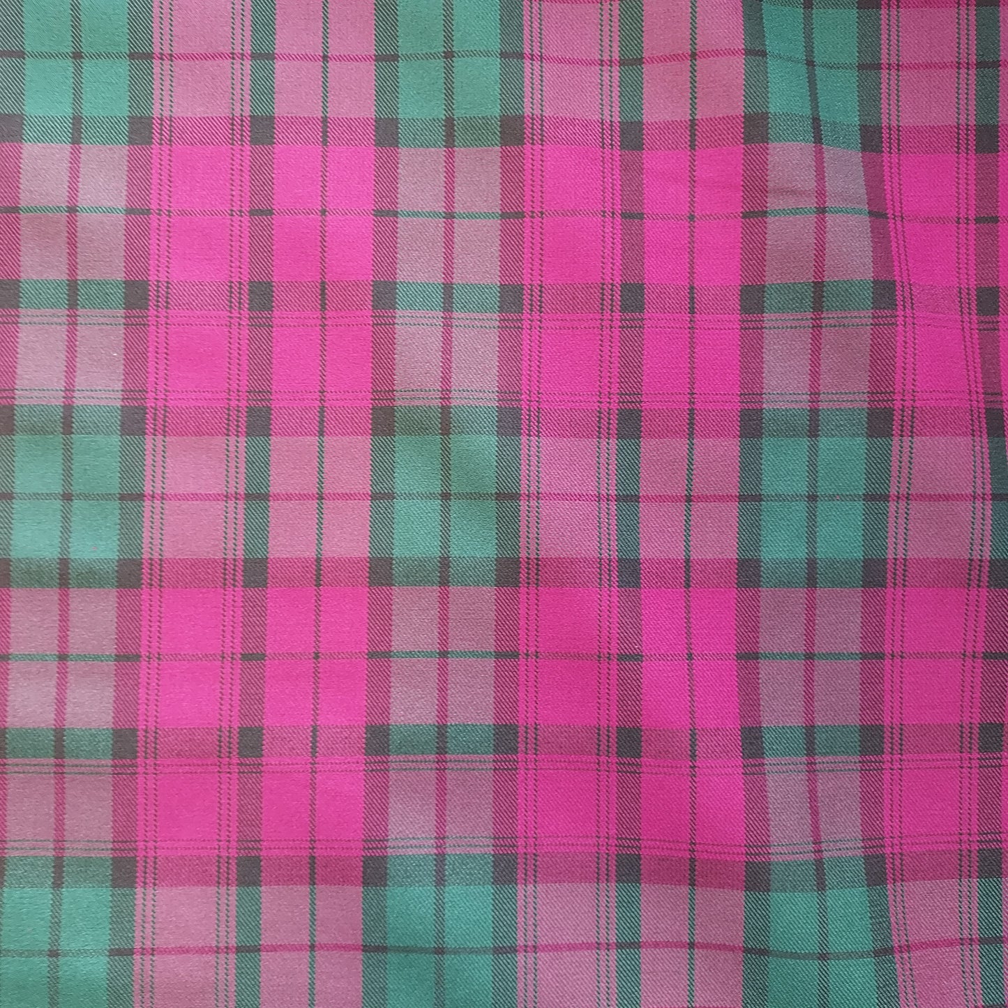 Lindsay Purple and Green Tartan Check Polyviscose Fabric