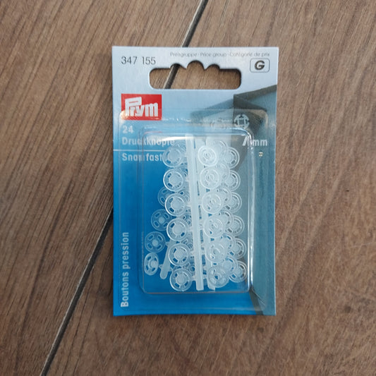 Prym Transparent Snap Fasteners - Various Sizes
