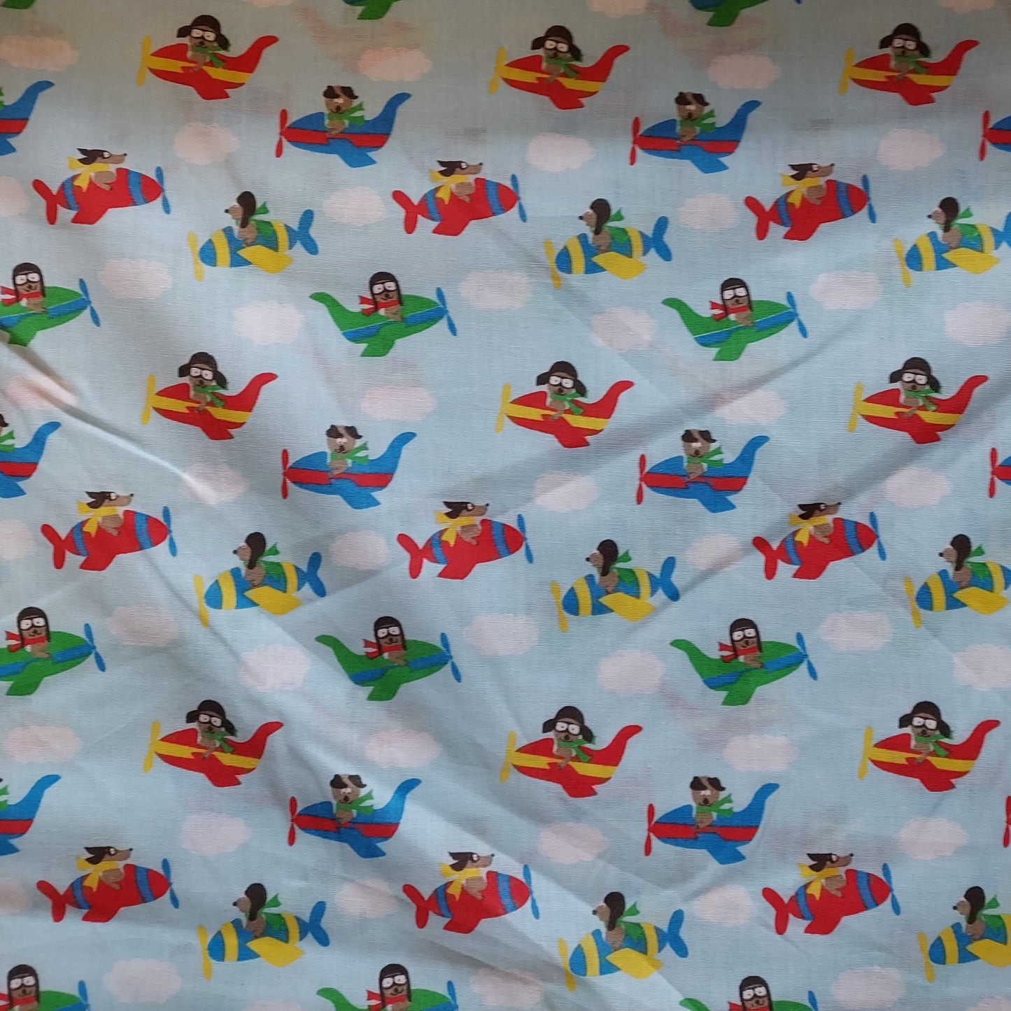 Dogs In Planes Polycotton Fabric