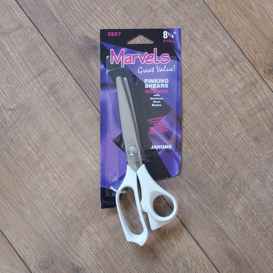 Janome XE57 Soft Grip Pinking Shears Scissors, 8.5"
