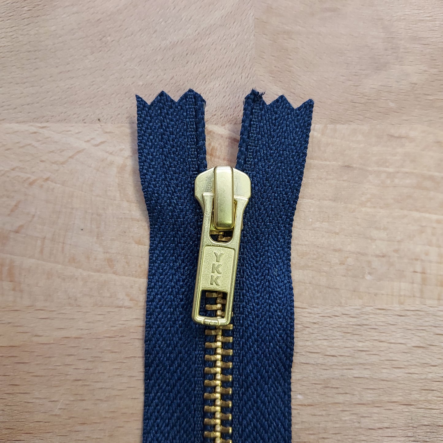 Closed End Jeans Zip Gold Teeth - Various Colours and Lengths