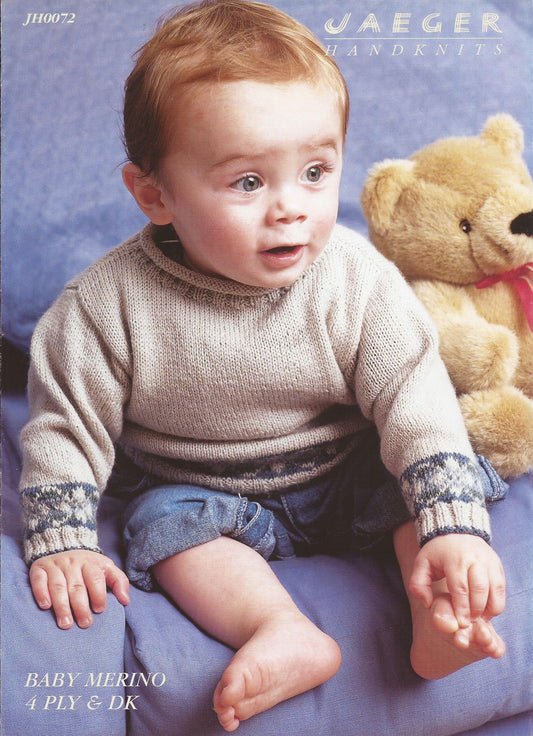 Jaeger JH0072 Percy Baby Merino 4Ply & DK Knitting Pattern