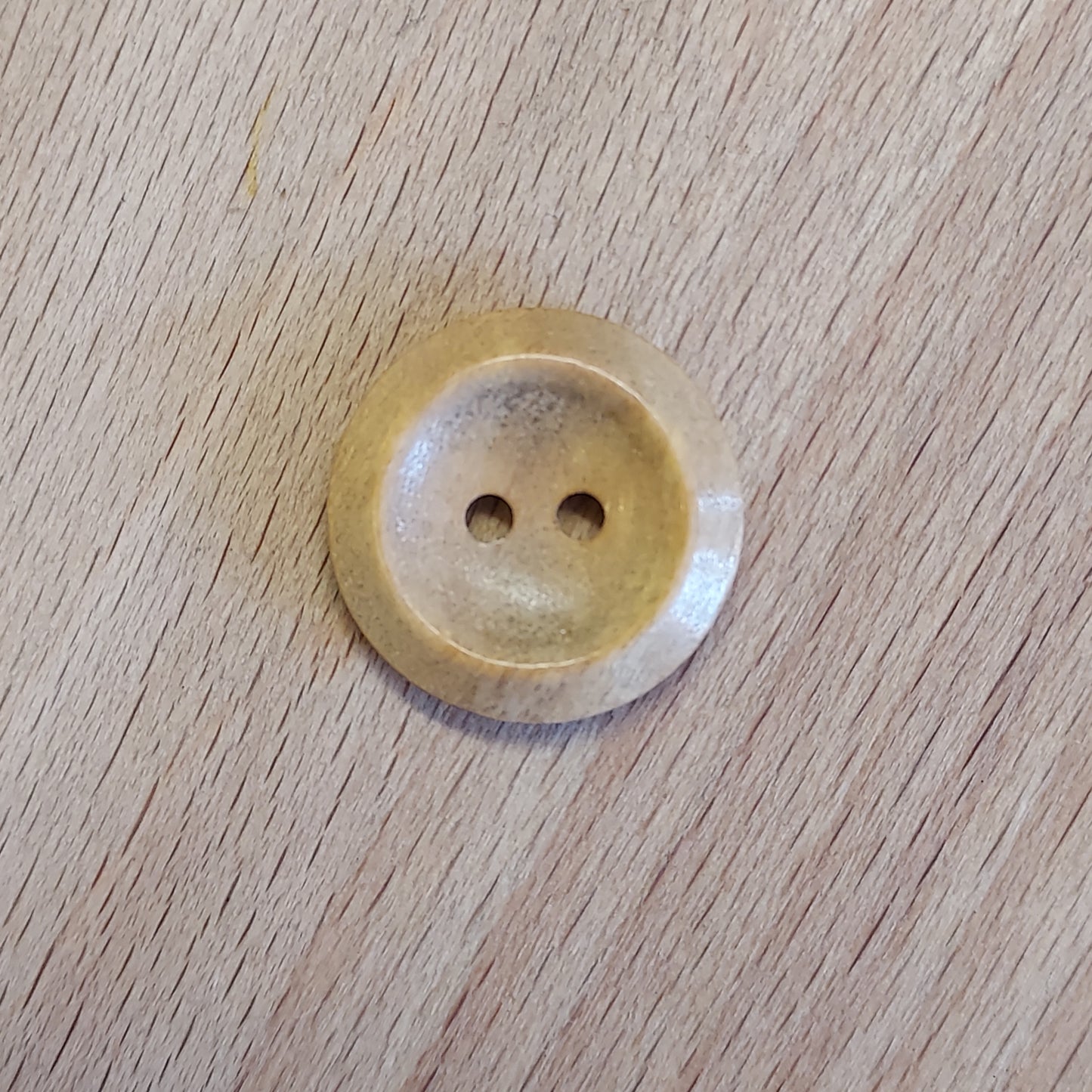 Wooden Grain Button with Two Holes - Various Sizes