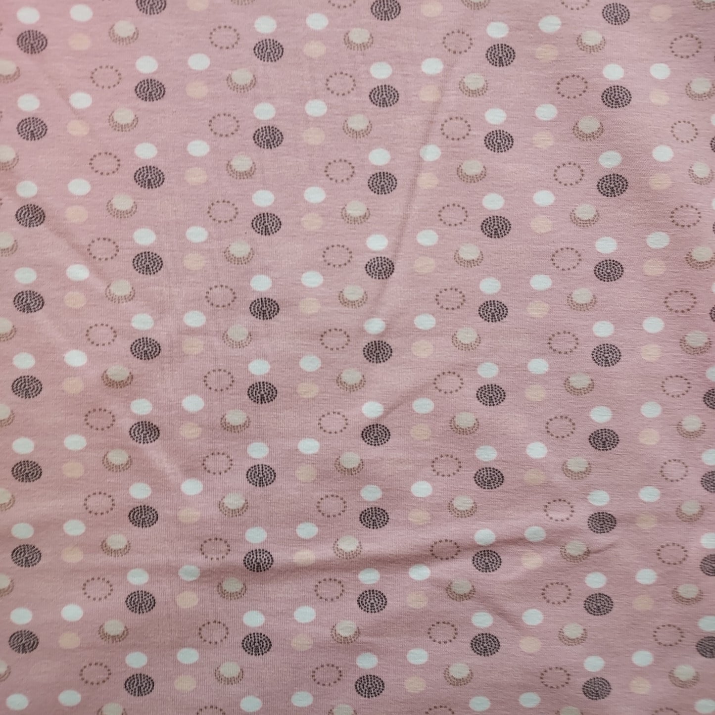 Dusky Pink Dots Jersey Fabric
