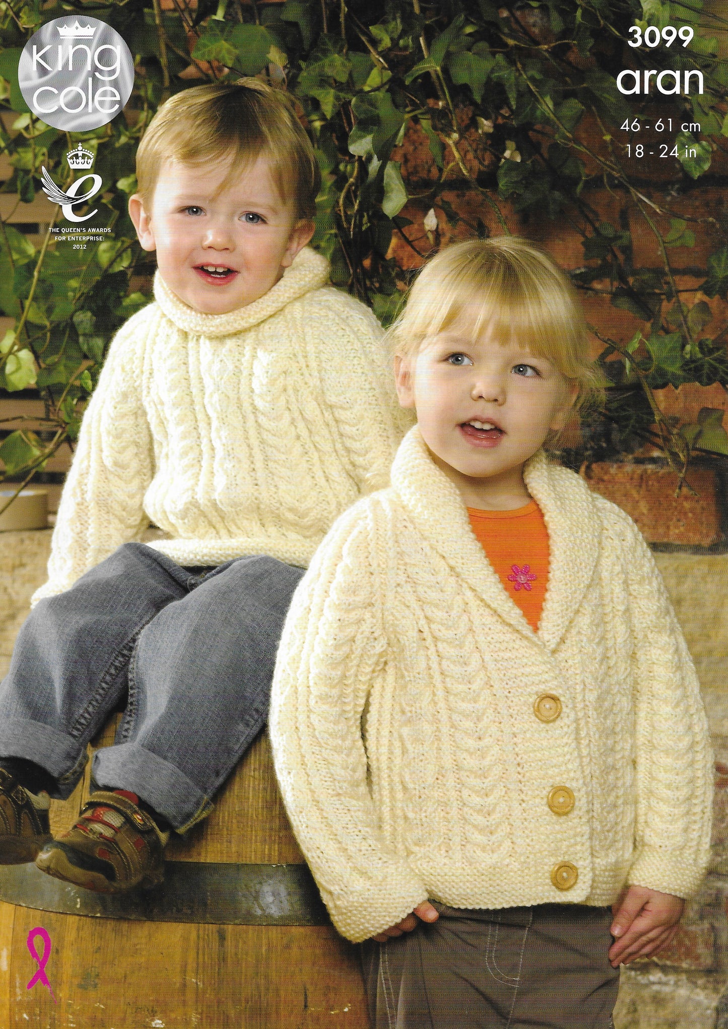 King Cole 3099 Sweater, Jacket & Accessories Aran Knitting Pattern