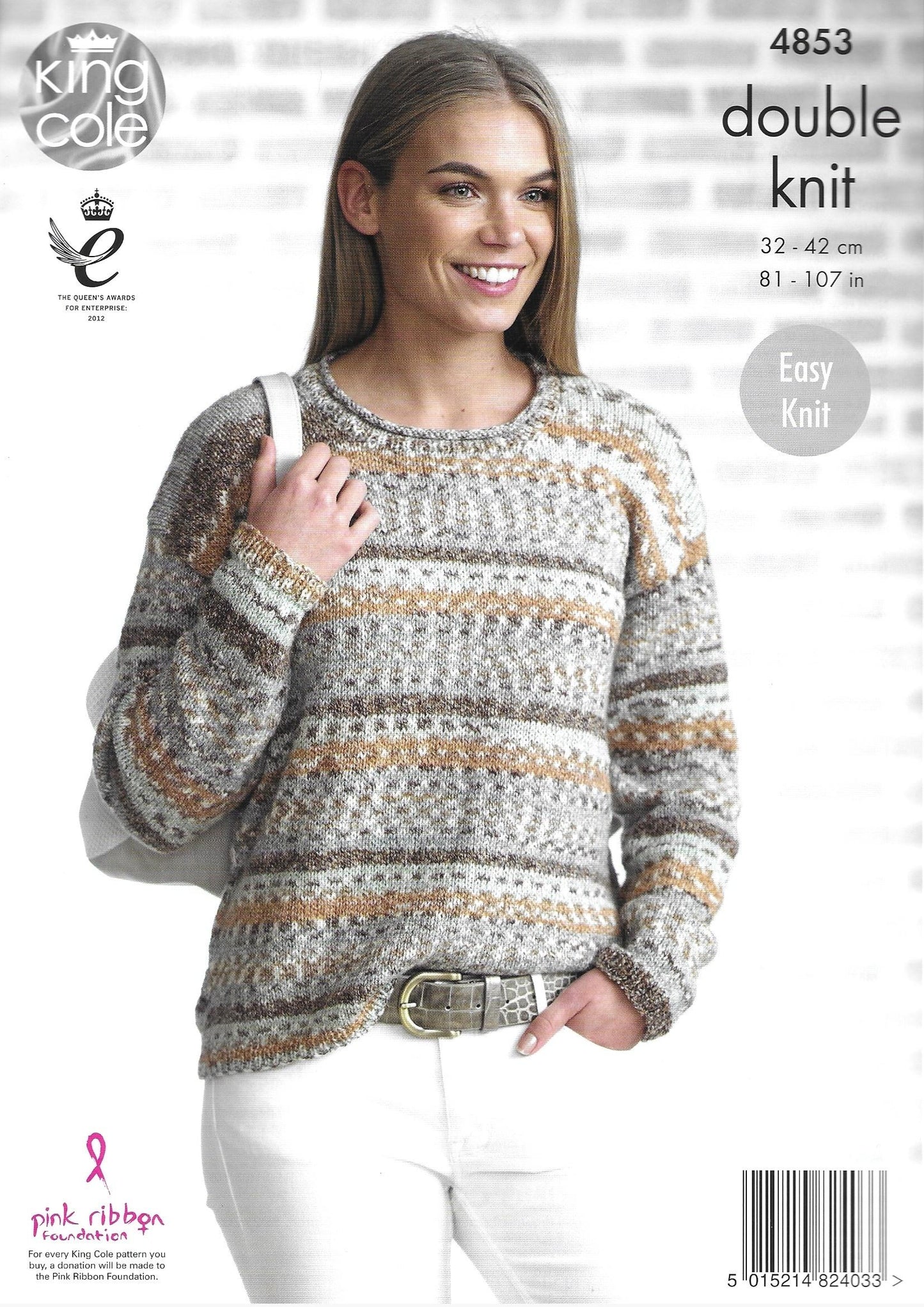 King Cole 4853 Ladies' Hoodie & Sweater, Easy Knit, DK Knitting Pattern