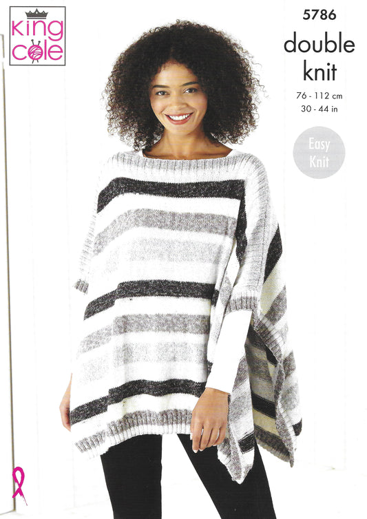 King Cole 5786 Tabbards Easy Knit Double Knitting Pattern