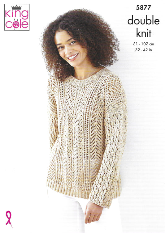 King Cole 5877 Sweaters DK Knitting Pattern