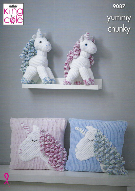 King Cole 9087 Unicorn and Cushion Yummy Chunky Crochet Pattern