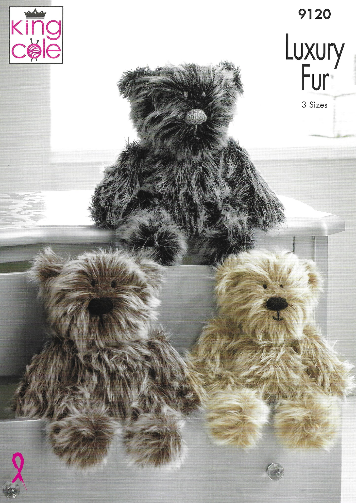 King Cole 9120 Novelty Luxury Fur Bears Luxury Fur Knitting Pattern