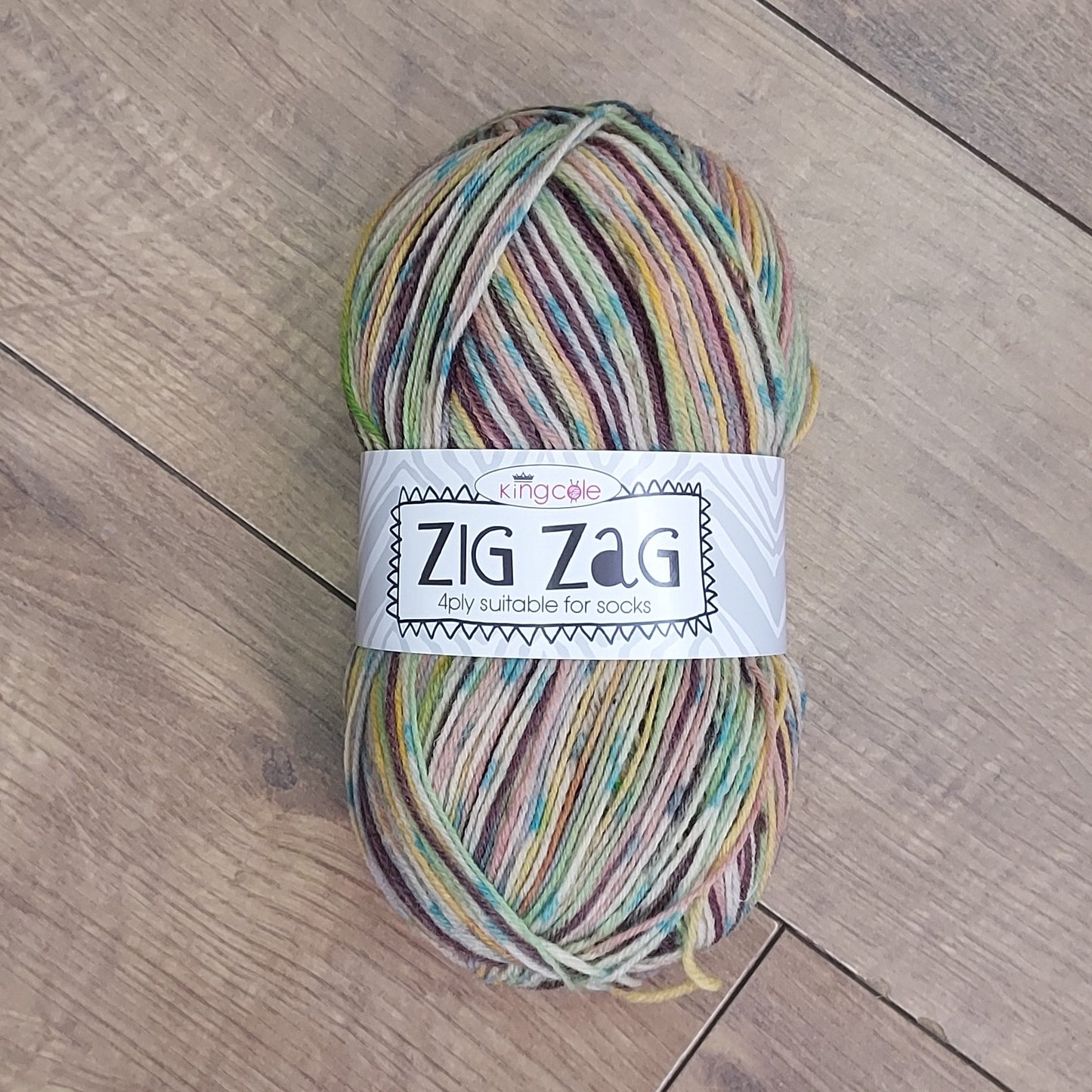 King Cole Zig Zag 4ply Wool 100g - Various Shades