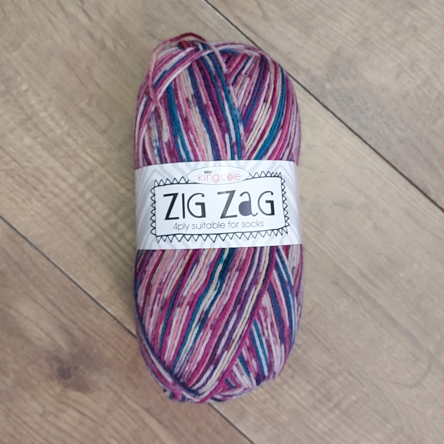 King Cole Zig Zag 4ply Wool 100g - Various Shades