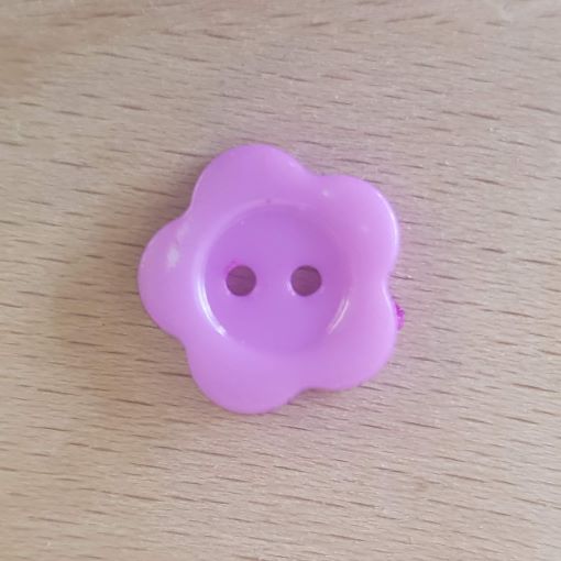 Plastic 2 Hole Flower Button - Various Colours