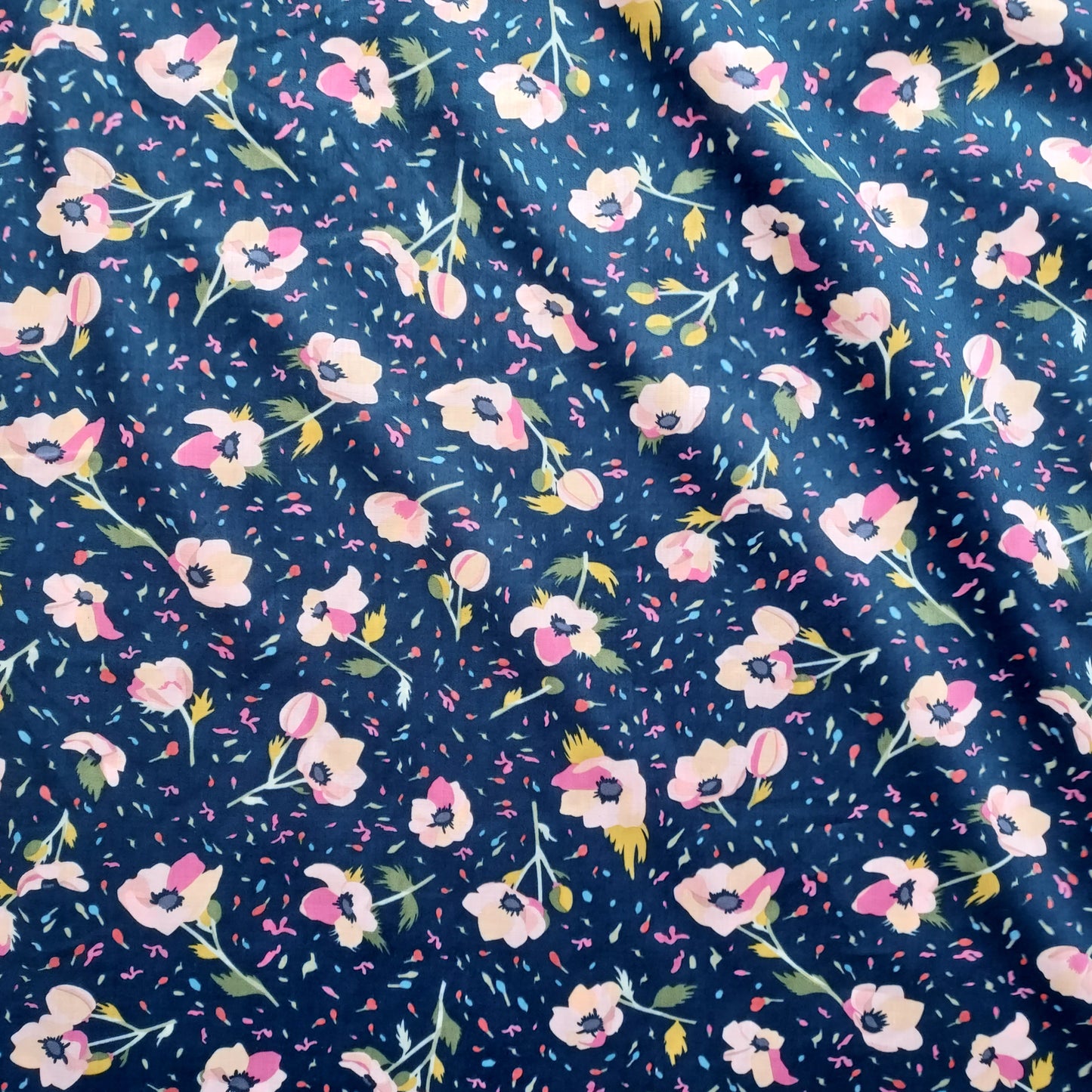 Flowers Pima Cotton Lawn Fabric - Various Colours