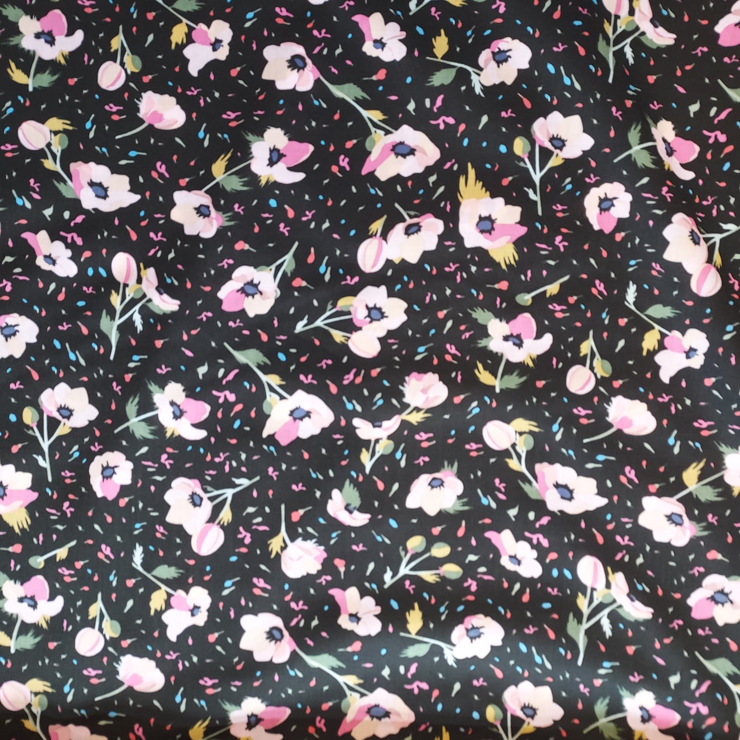 Flowers Pima Cotton Lawn Fabric - Various Colours