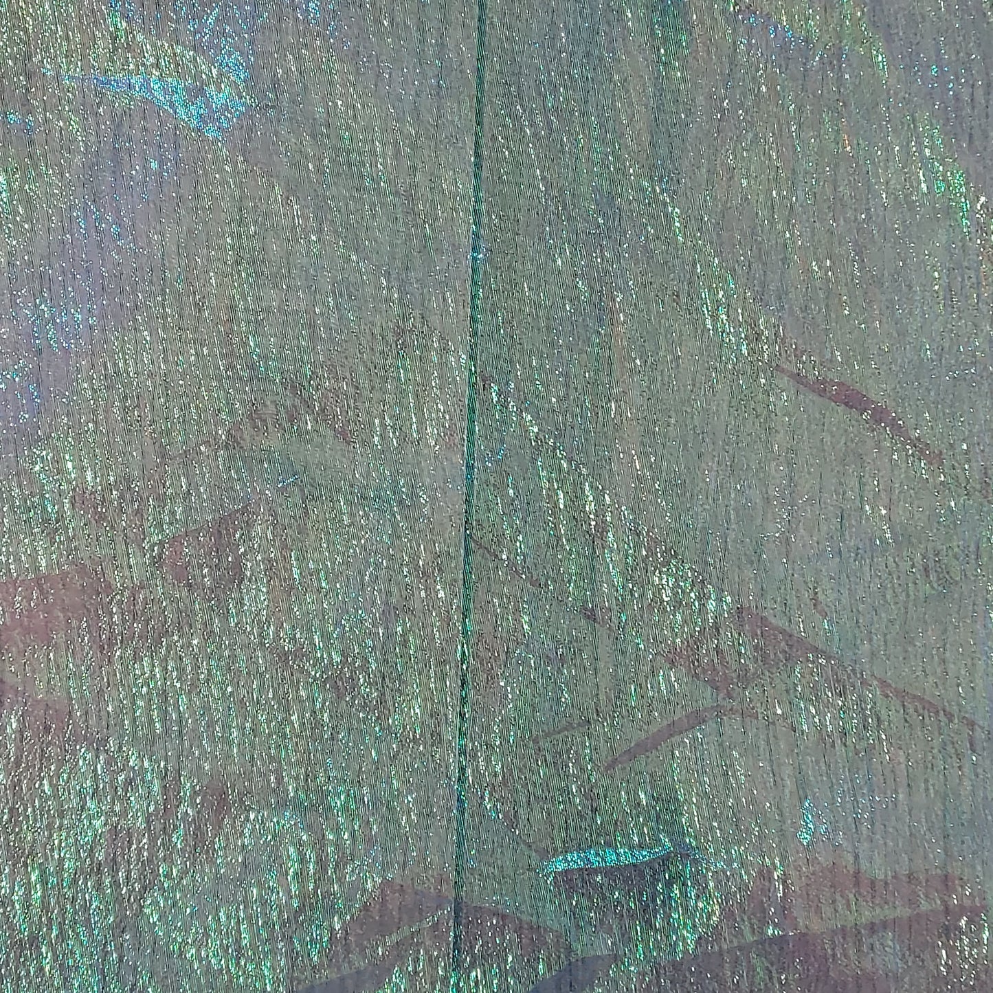 Rainbow Organza - Turquoise Fabric