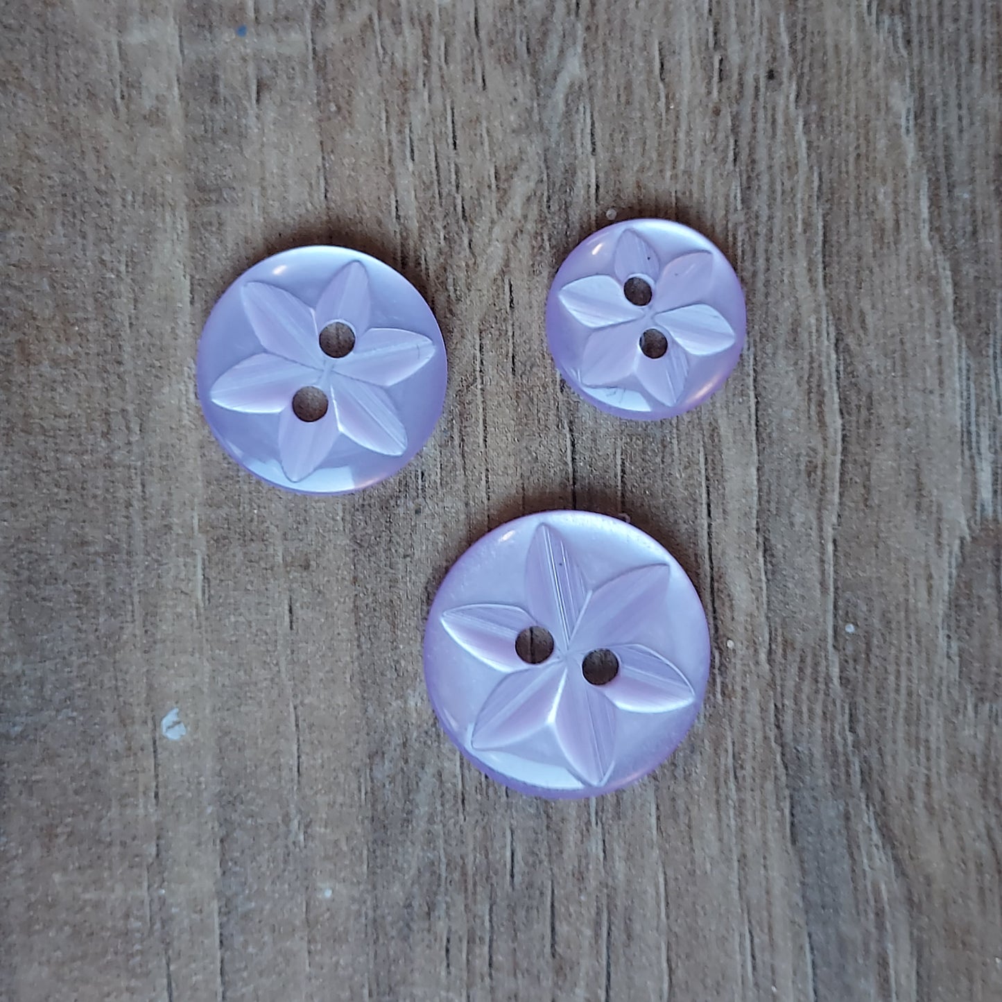Star Polyester Buttons - Various Colours and Sizes