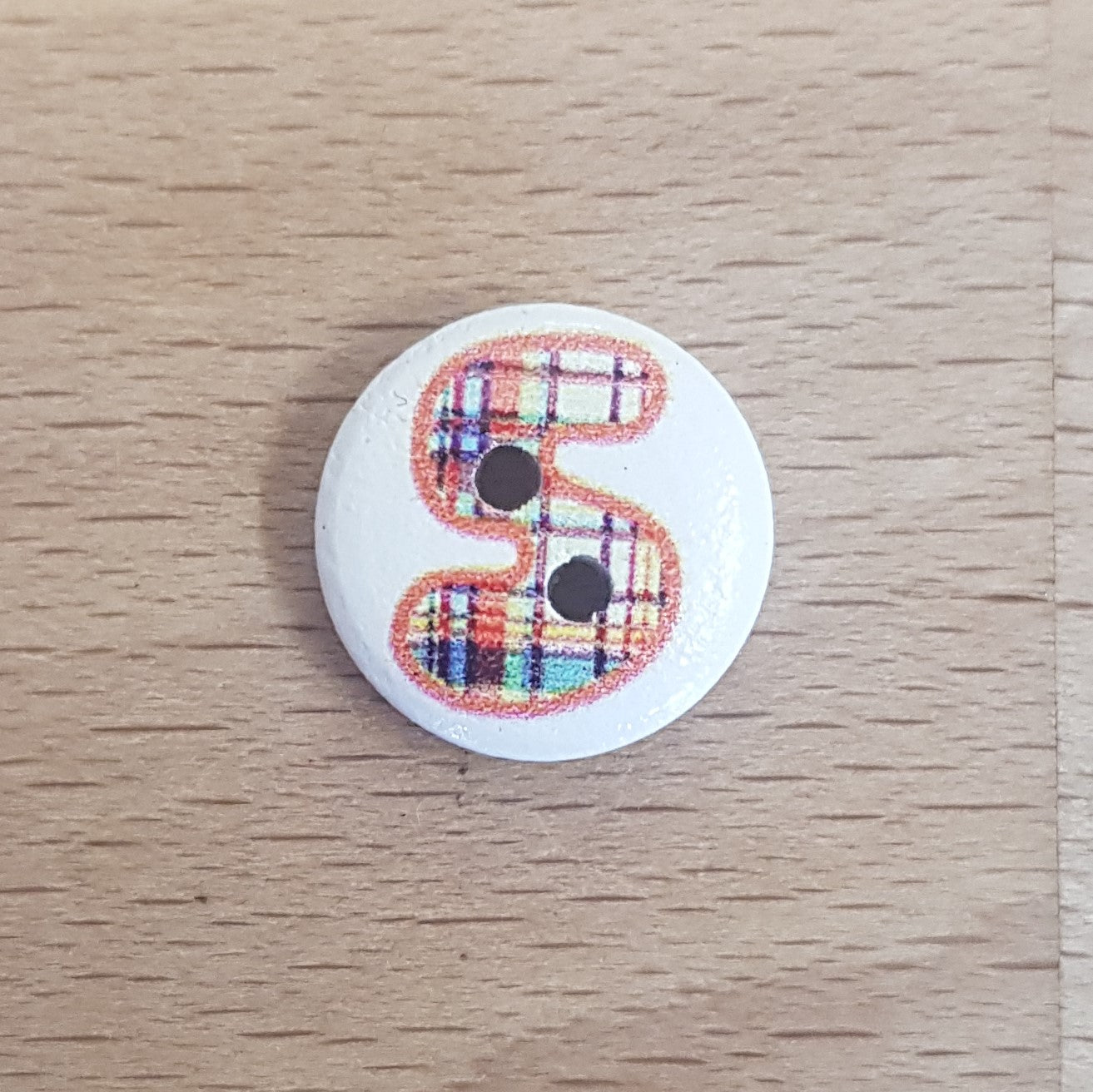 Wooden Number Buttons - Multicoloured