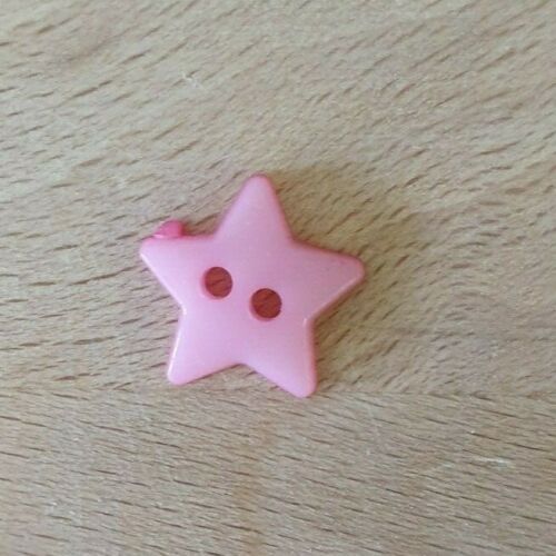 Plastic 2 Holed Star Buttons