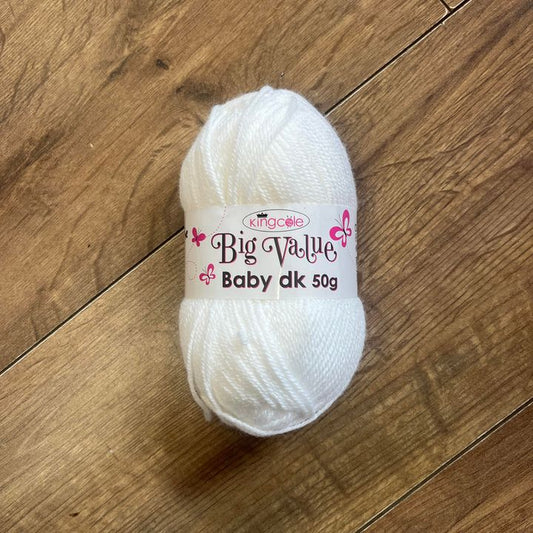 King Cole Big Value Baby Double Knit 50g - Various Shades