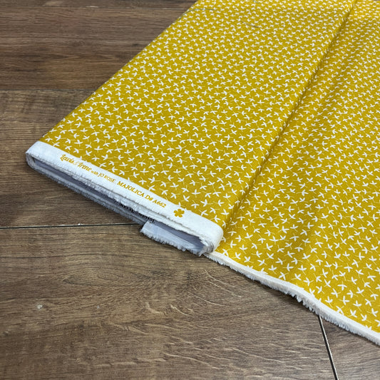 Lewis and Irene Mojolica Yellow Mustard Cotton Fabric