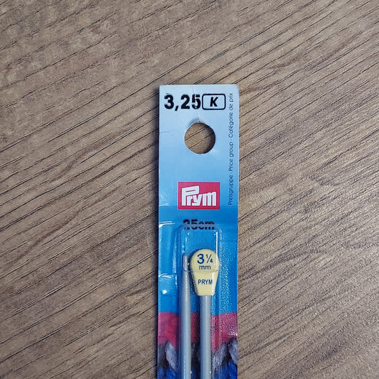 Prym Aluminium Single Pointed Knitting Needles Knitting Pins - 25mm Length