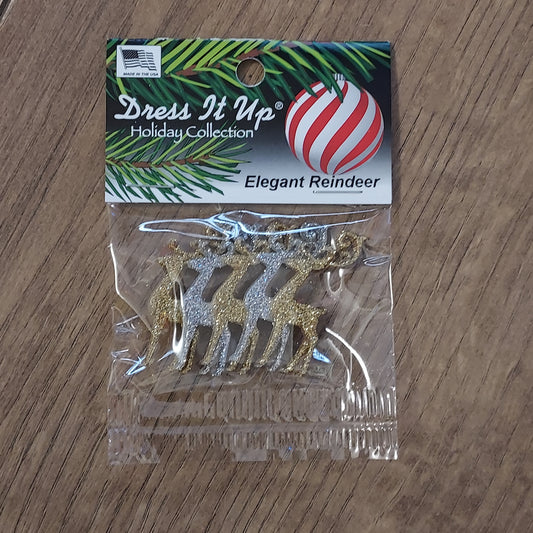 Dress It Up Elegant Reindeer Buttons