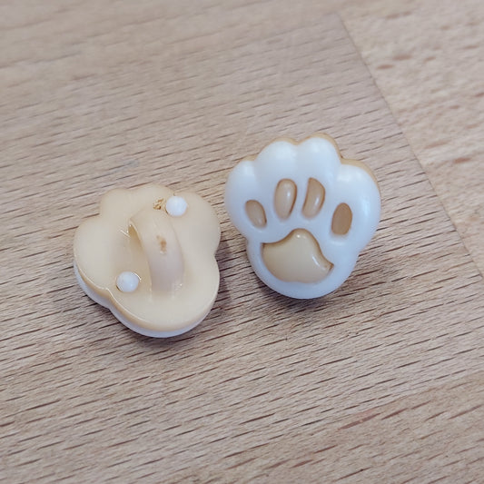 Plastic Paw Buttons 13mm - Various Colours