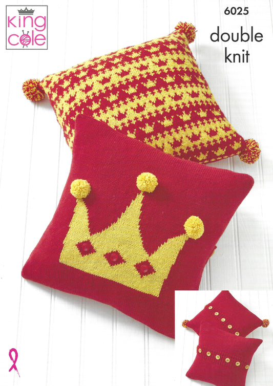 King Cole 6025 Accessories Soft Furnishings DK Knitting Pattern