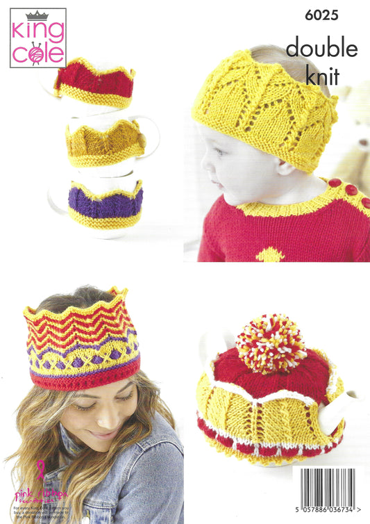 King Cole 6025 Accessories Soft Furnishings DK Knitting Pattern